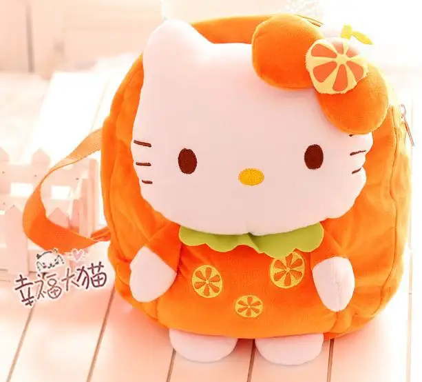 Free Shipping Hot selling new arrivel hello kitty cute Plush Backpack Child PRE School little Girl Cartoon Bag | Багаж и сумки