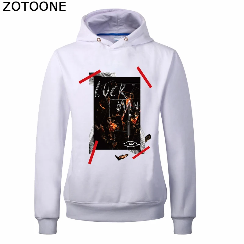 Аппликации ZOTOONE Lucky Man абстрактные из железа на одежду термопередачи для одежды