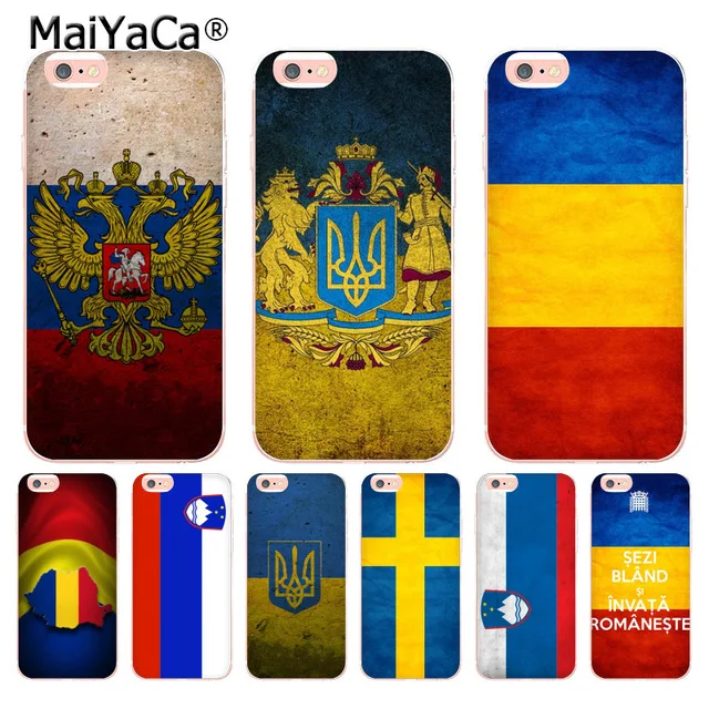 Чехлы для телефонов MaiYaCa Российская Федерация Украина Швеция Словения флаг iPhone