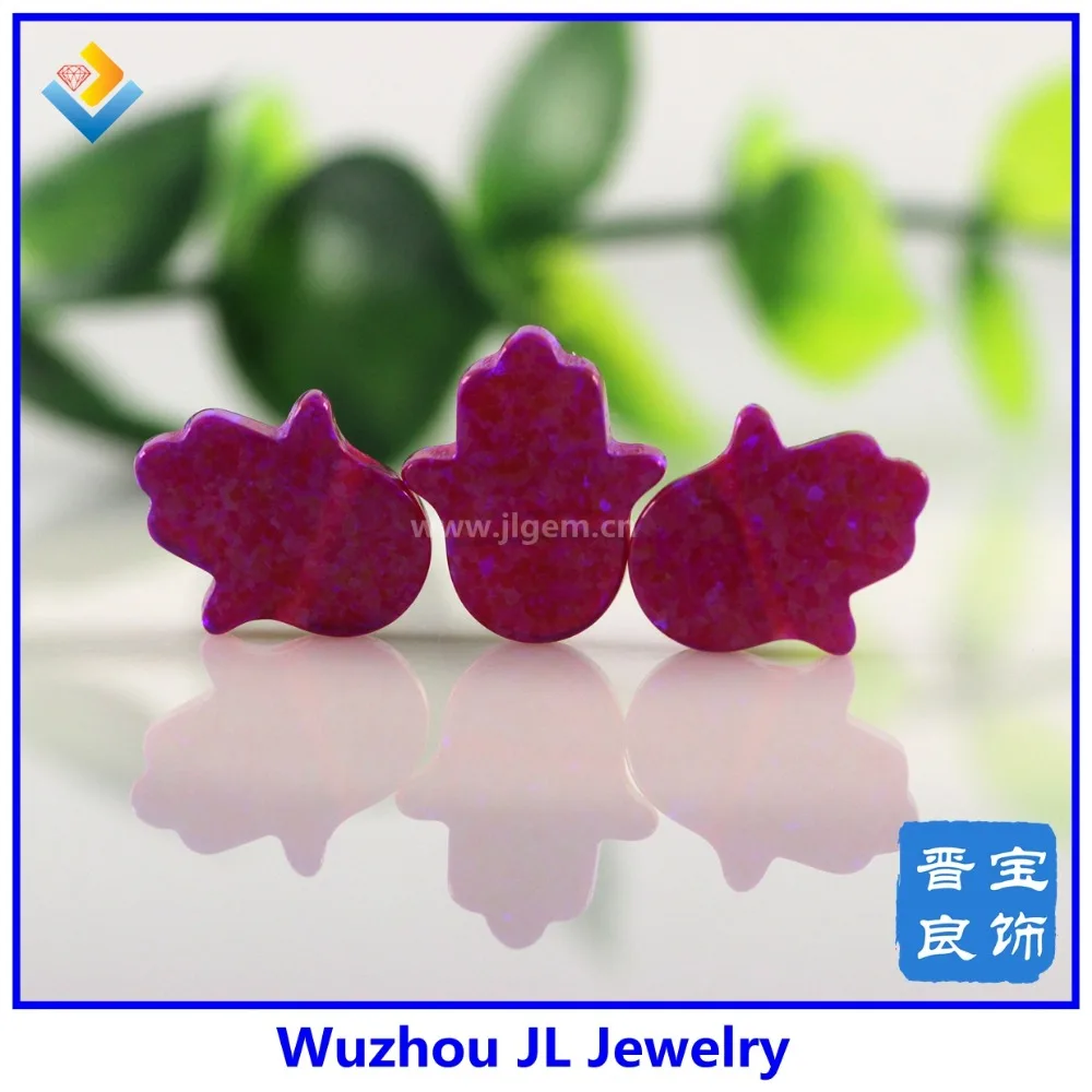 (2 шт./5 шт./10 шт./лот) огонь темно-фиолетовый OP54 Хамса синтетический опал кулон для