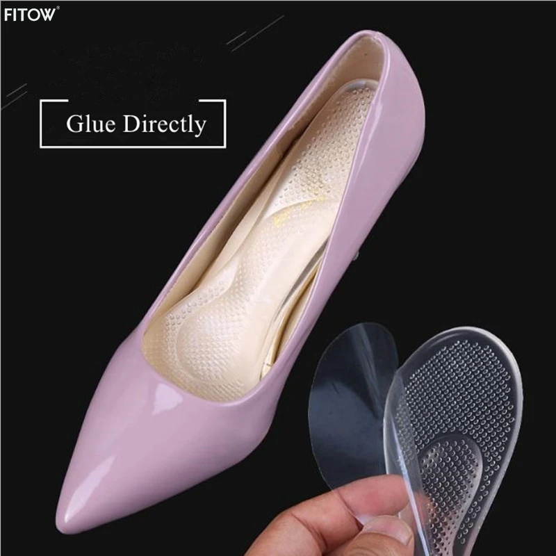 Женские стельки с длинной дужкой прозрачные силиконовые для обуви|gel insoles|silicone gel