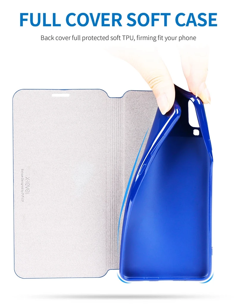 Кожаный чехол-книжка X-Level для samsung Galaxy M10 M20 A10 A20 A30 A40 A50 A70 ультратонкий кожаный чехол для бизнеса