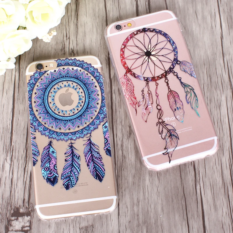 Dreamcatcher Flowers Cases For iphone X 7 8 6 6S Case Vintage Flower Campanula Cover for iPhone 6s Plus plus Shell Capa |