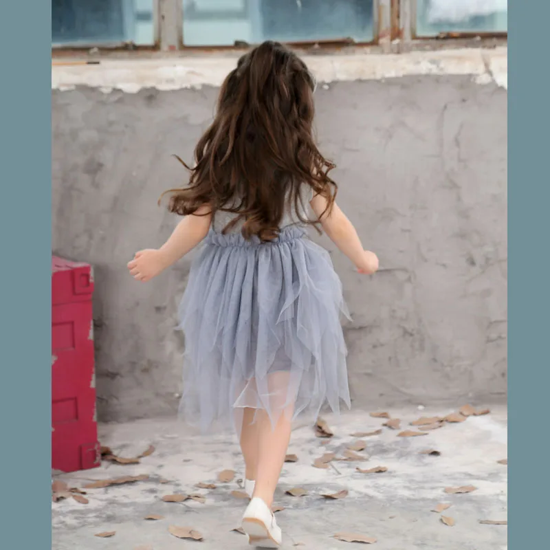Baby girls dresses kids fashion Irregular Mesh Princess Dress 2019 new arrived children Sling | Детская одежда и обувь