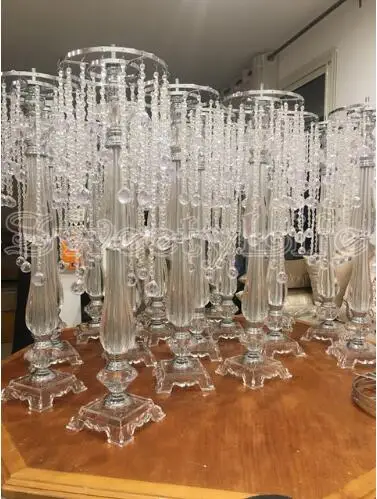 

70cm Tall Crystal Wedding Centerpiece Acrylic Flower Stand Centre Table Event Marriage Decoration 10PCS/LOT