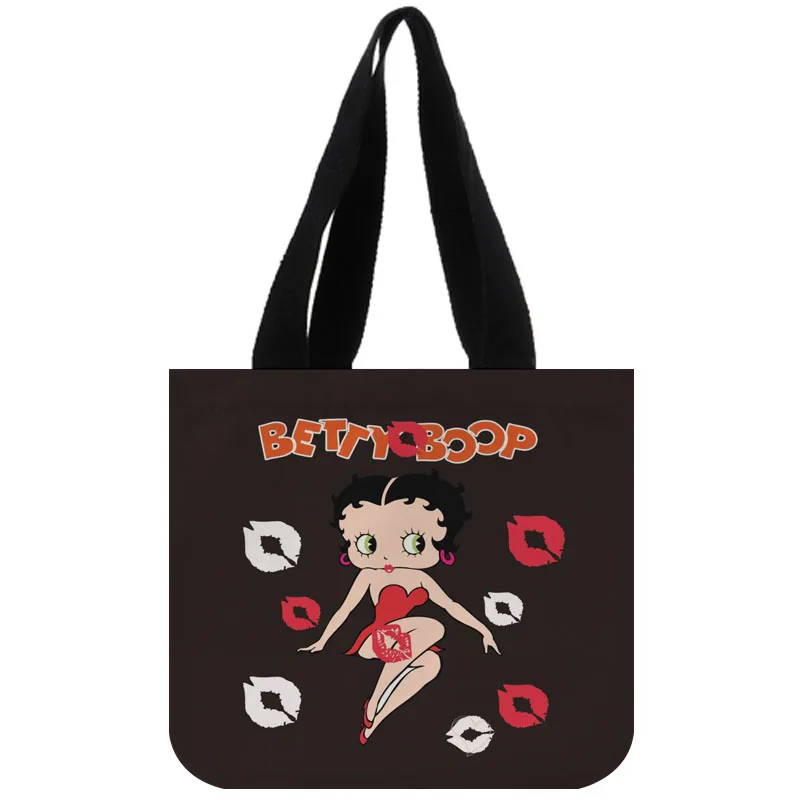Сумка-тоут из хлопка и холста на заказ Betty Boop Shopping Складная многоразовая сумка с собственным логотипом оптом - Цвет: 36