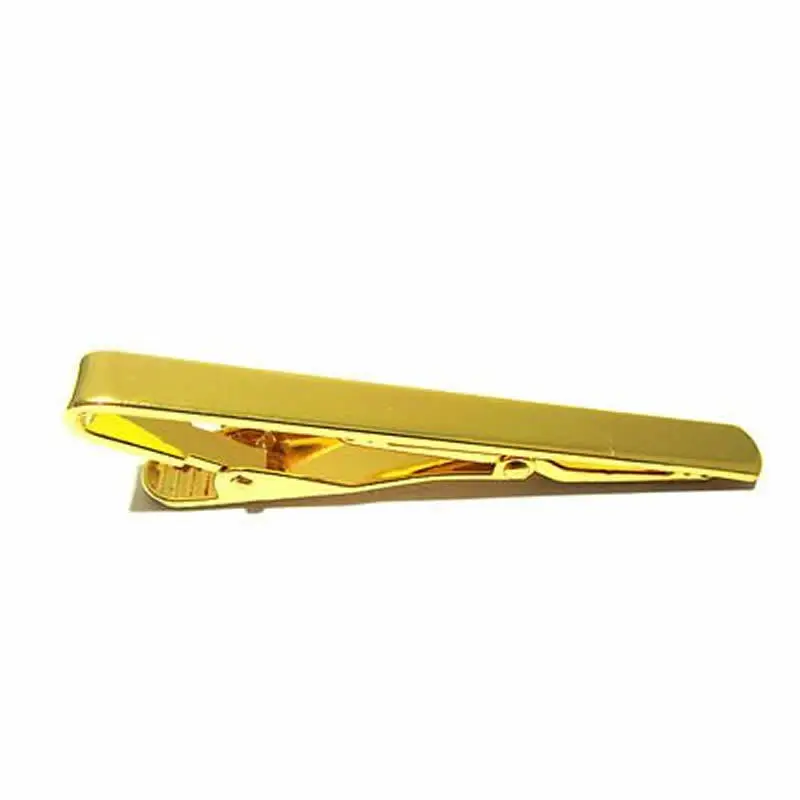 Gold DoreenBeads, модный зажим для галстука джентльмена, тонкий воротник, бронзовый металлический зажим для галстука, выразительные подвески для деловых мужчин, свадебные 54*5 мм, 1 шт - Окраска металла: Gold