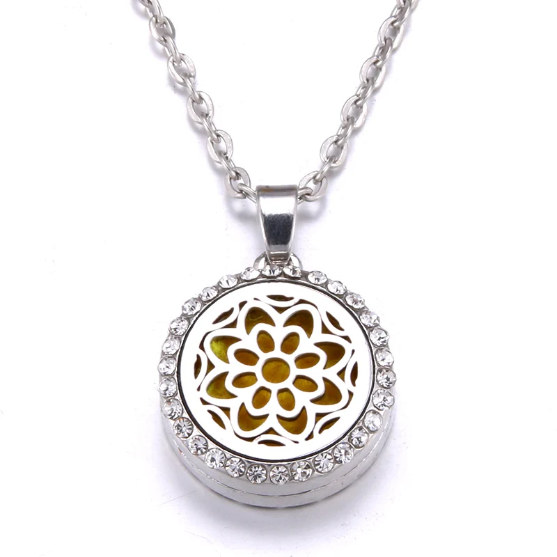 Новый стиль калейдоскоп Арома диффузор циркон ожерелье из нержавеющей стали