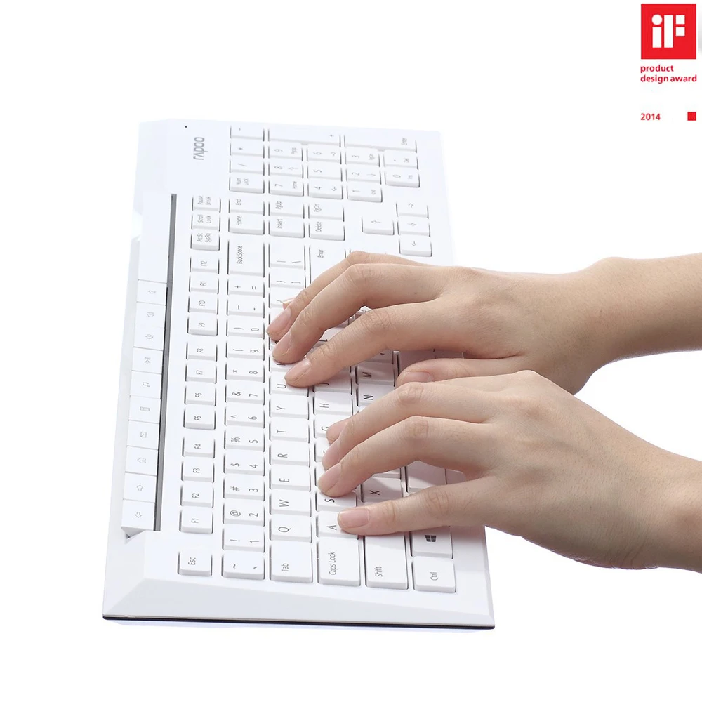 Оригинал Rapoo Эргономичный USB 3D Мышь Клавиатура влагозащищенная Беспроводная и