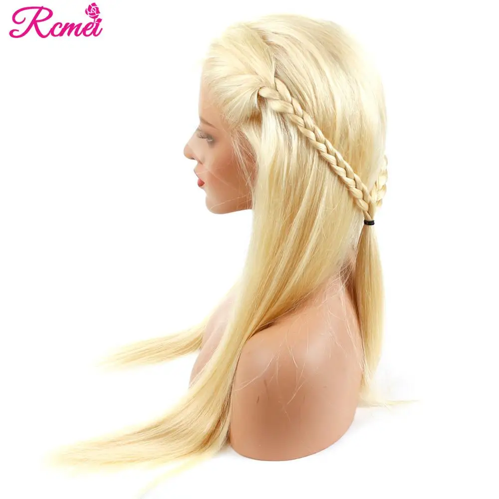 38 40 613 Blonde HD Lace Front Human Hair Wigs Brazilian Straight Transparent Frontal Wig Perruque Cheveux Humain 150% | Шиньоны и