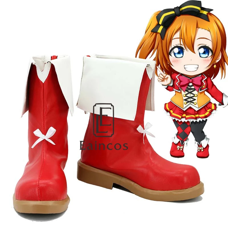Аниме LoveLive! Проект школьного идола песня Sunny Day Kousaka Honoka красные короткие сапоги