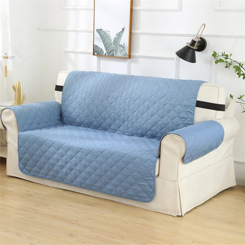 100% Waterproof Loveseat Cover for Leather Couch Quilted Furniture Protector Stay in Place Strapless Prevent Stains | Дом и сад