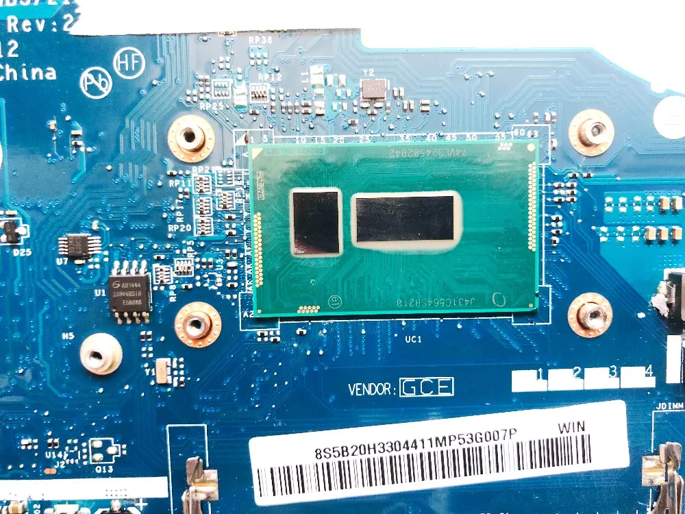 Оригинальный Для Lenovo B50-80 Материнская плата ноутбука 3805U ZIWB2 ZIWB3 ZIWE1 LA-B092P испытания