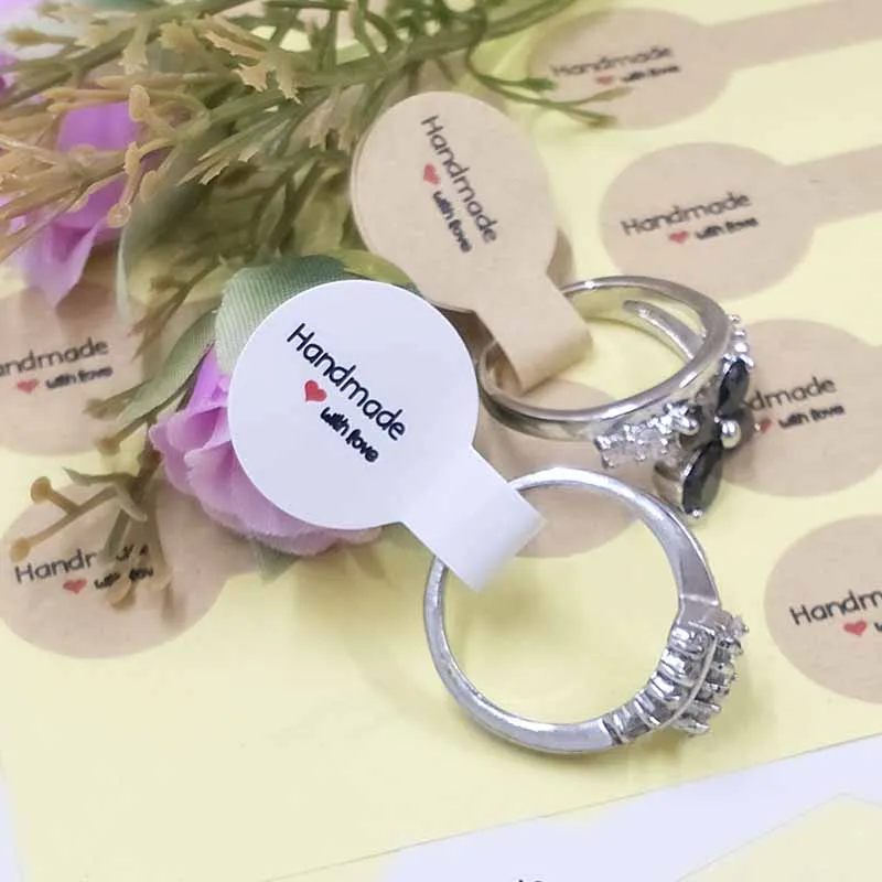 200 шт 2018New DIY RingLabel ручная работа с любовной наклейкой этикетка ожерелье ценник 0