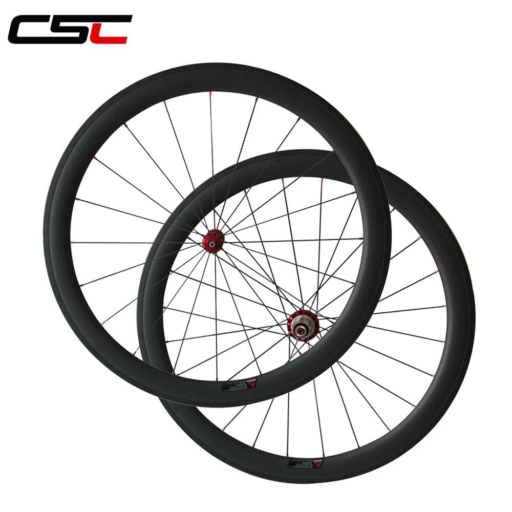 CSC u-образный прямой тяга 700C Clincher Carbon 50 мм колеса 25 мм ширина с Powerway R36 Углеродные втулки sapim столб 1420 спицы