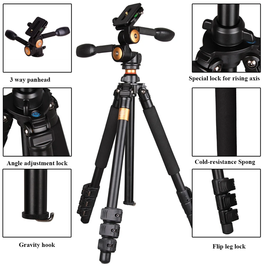 Трипод qzs470 для цифровой зеркальной камеры 155 см dslr видеокамеры 12 кг qzs470|tripe