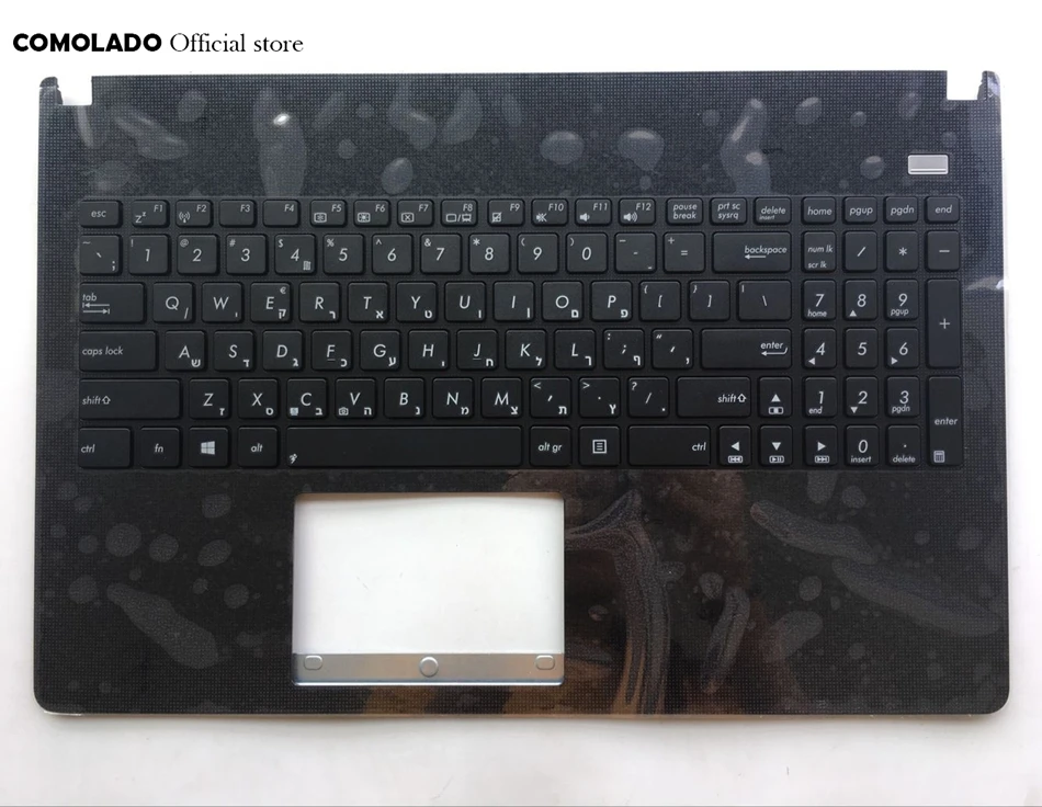 HB Иврит клавиатура для ASUS X501 X501A X501U X501EI X501X X501XE белый и черный с подставкой верхняя