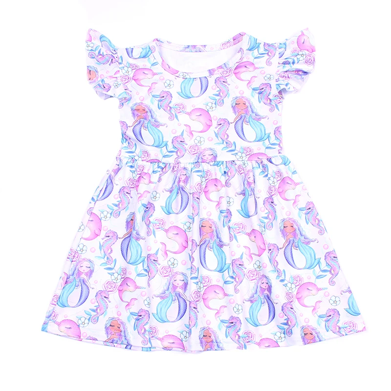 Новое поступление летнее платье для маленьких девочек одежда из молочного шелка