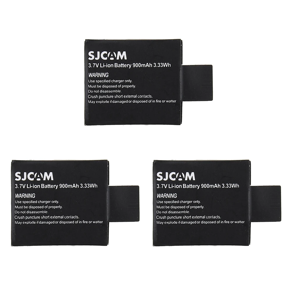 Запасной перезаряжаемый литий ионный аккумулятор для экшн камеры 3x3 7 в 900 мАч SJ4000