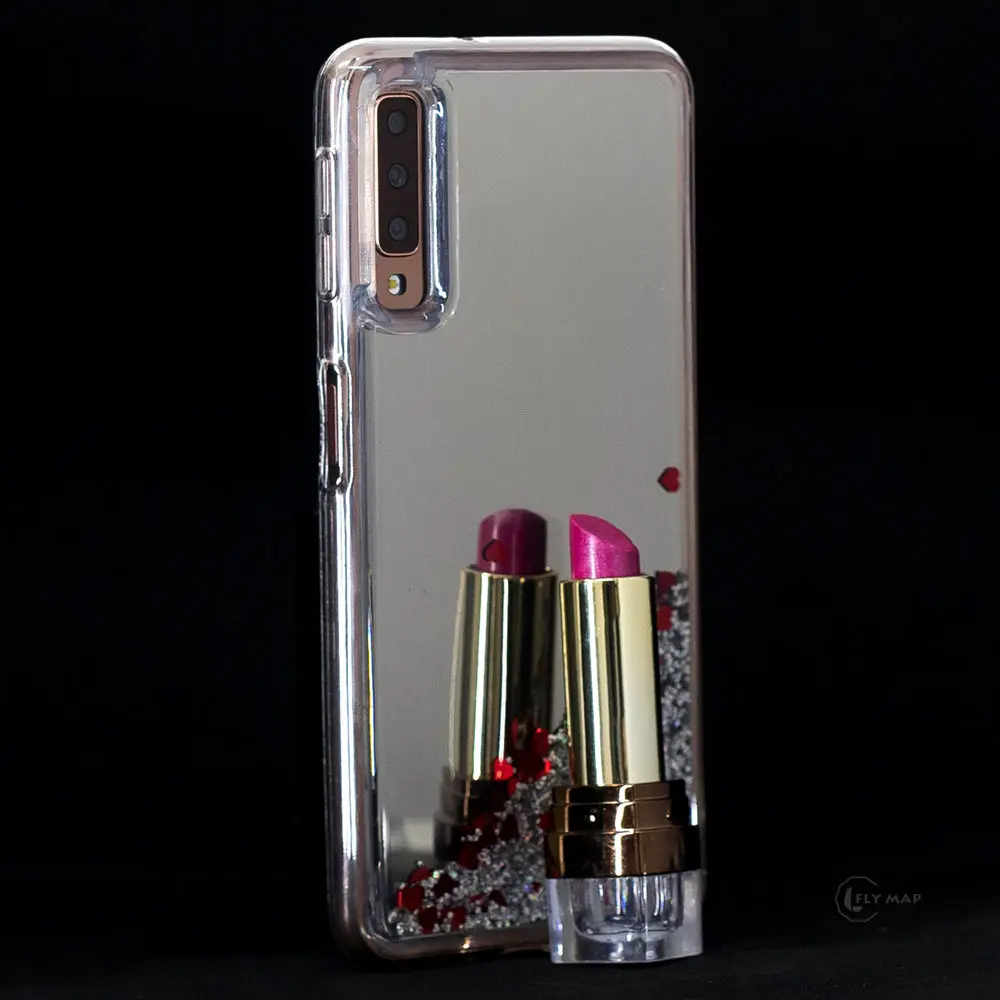 Зеркальный чехол со звездой для SAMSUNG Galaxy A7 2018 жидкий зыбучий песок телефона a72018 7A