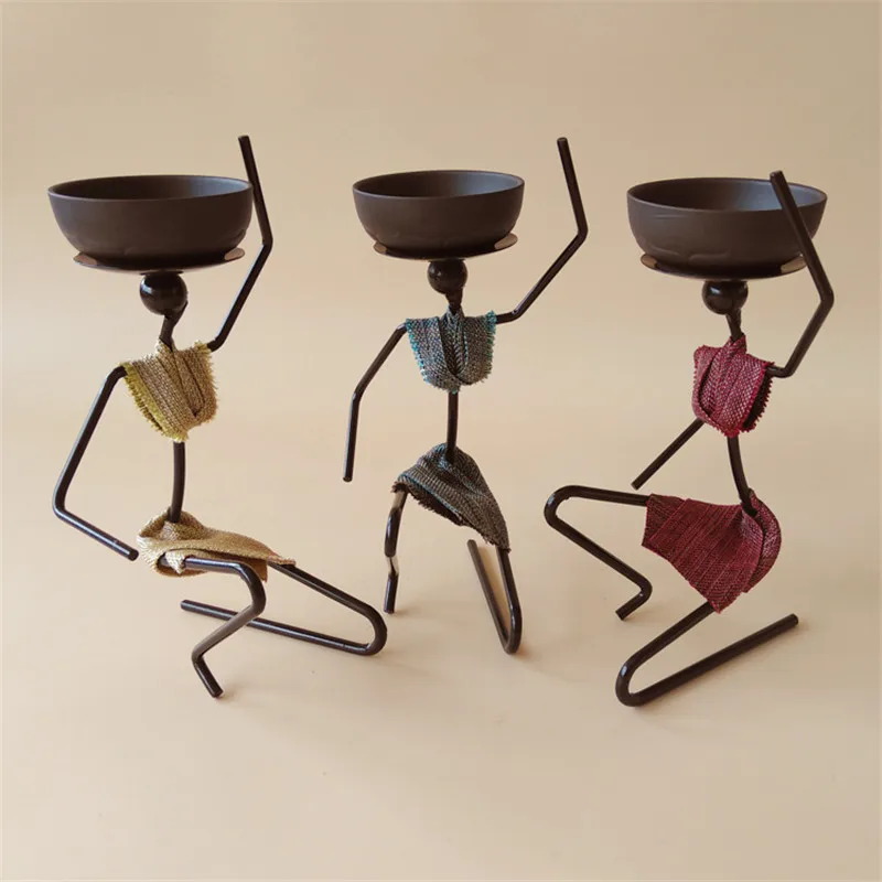 Творческий подсвечник отель посуда из африканских женщин гладить candlholder | Дом и