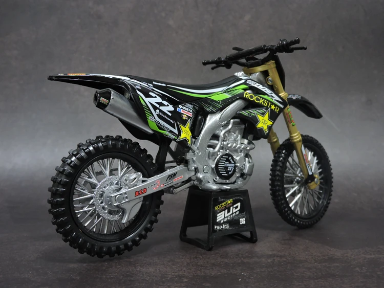 Специальный литой металл 1/12 Kawasaki KX450F Мотоцикл № 22 статическая настольная модель дисплея