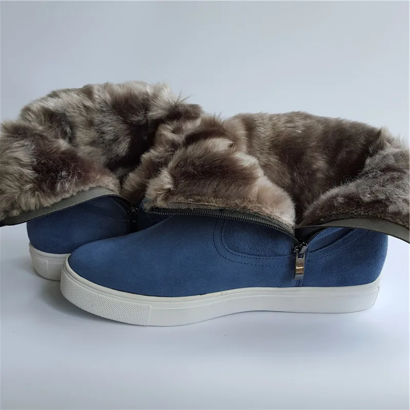 Мужские Водонепроницаемые ботинки из натуральной кожи с мехом | Обувь