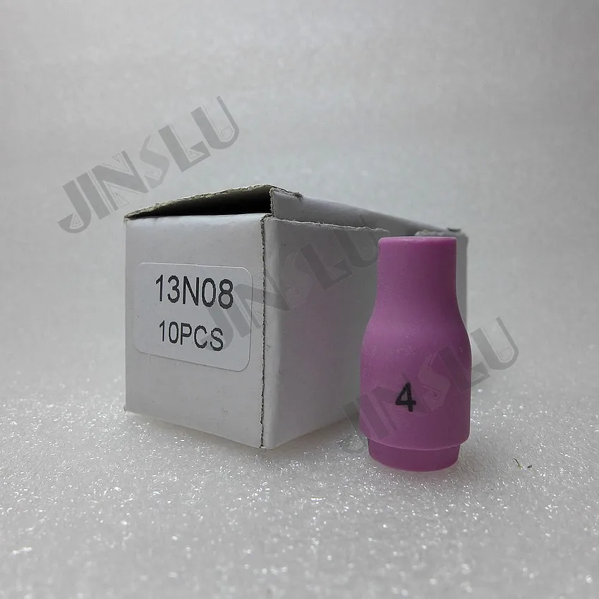13N08 #4 Tig сопло глинозема керамическая чашка TIG сварочный факел SR WP 9 20 25 10PK|ceramic