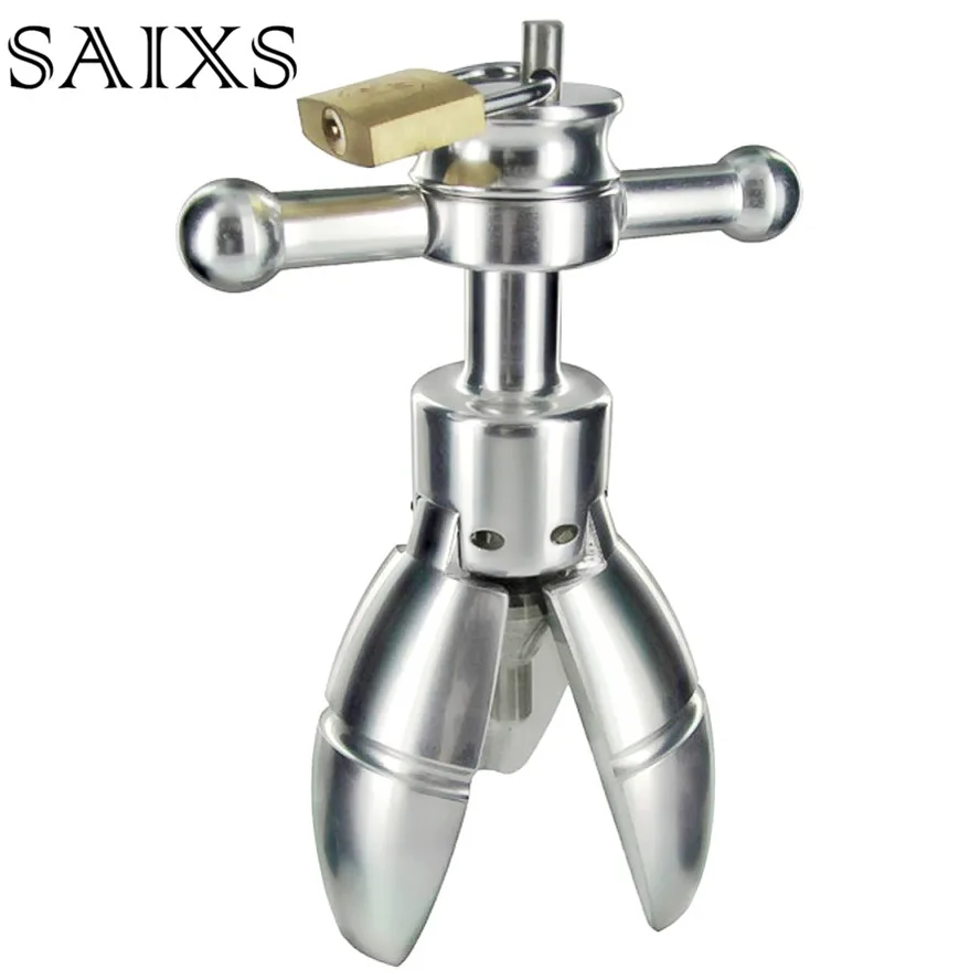 Anal Stretching open tool Adult SEX Toy Stainless Steel Plug With Lock Expanding Ass Appliance Sex Drop shipping | Красота и здоровье