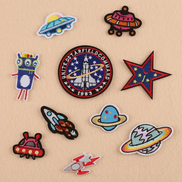 Новое поступление звезды самолеты планета вышитые патчи железные на мотив