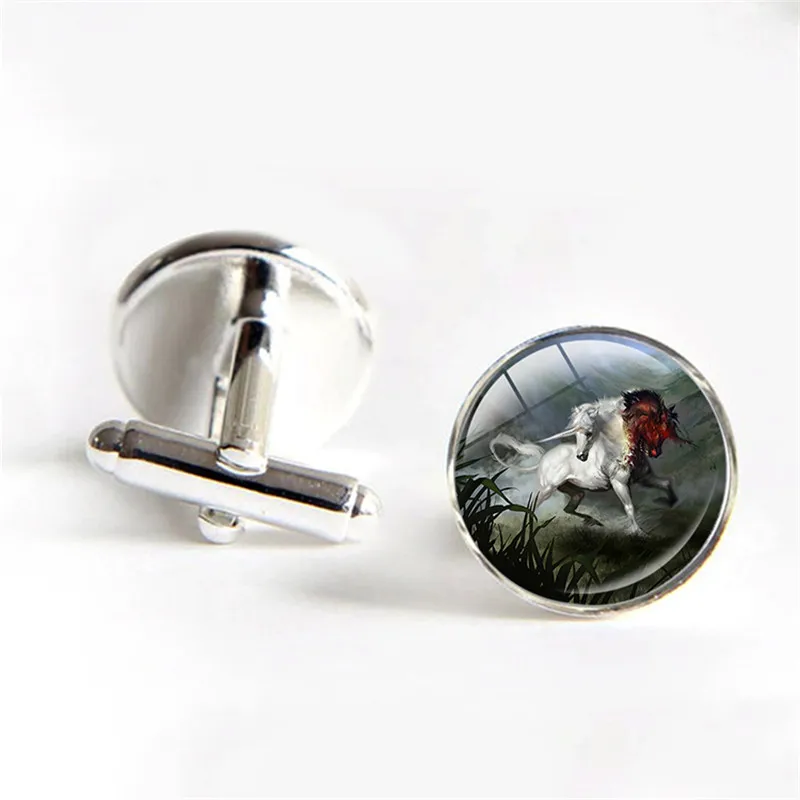 Glass Dome Wedding Cufflinks Aztec Calendar Cuff Links Sun Stone Cabochon Cufflink Picture Mens Shirt | Украшения и аксессуары