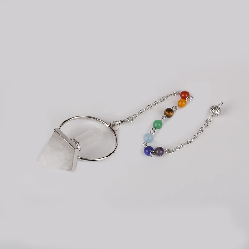 Винтажная подвесная подвеска с треугольным кристаллом и цепочкой из