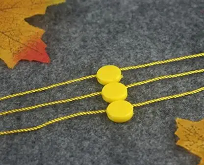 Yellow 1000 шт., 18 цветов, бирка, веревка, защелкивающийся замок, круглый конец, бирка, строчка, застежка, маленькие ювелирные изделия, маркировочные принадлежности - Цвет: Yellow