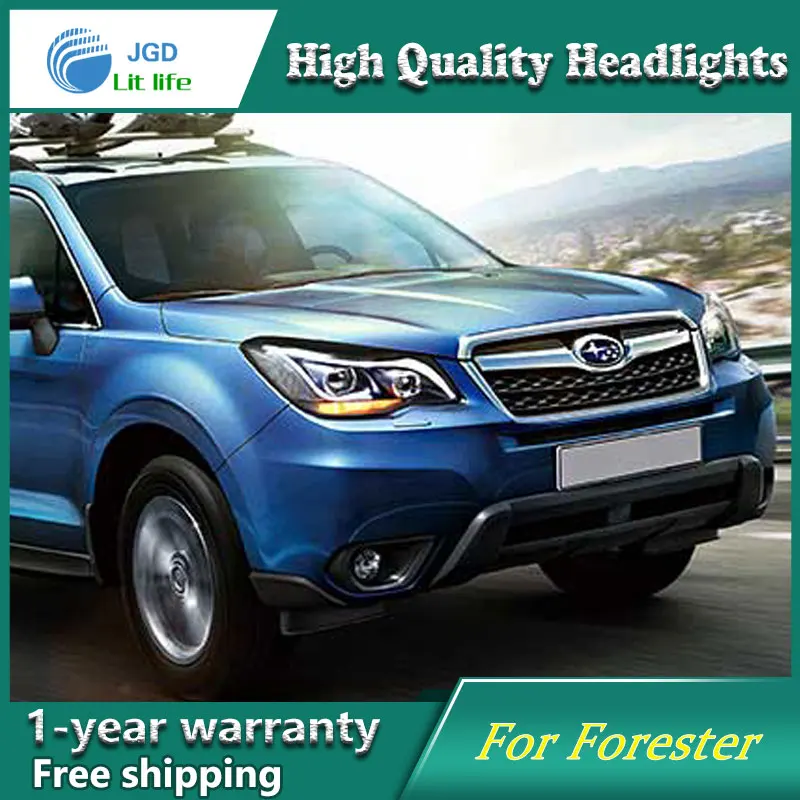 Автомобиль голове стиль лампы для Subaru Forester Фары для автомобиля 2012- светодиодные фары DRL H7 D2H HID вариант Ангел глаз би ксенон луч