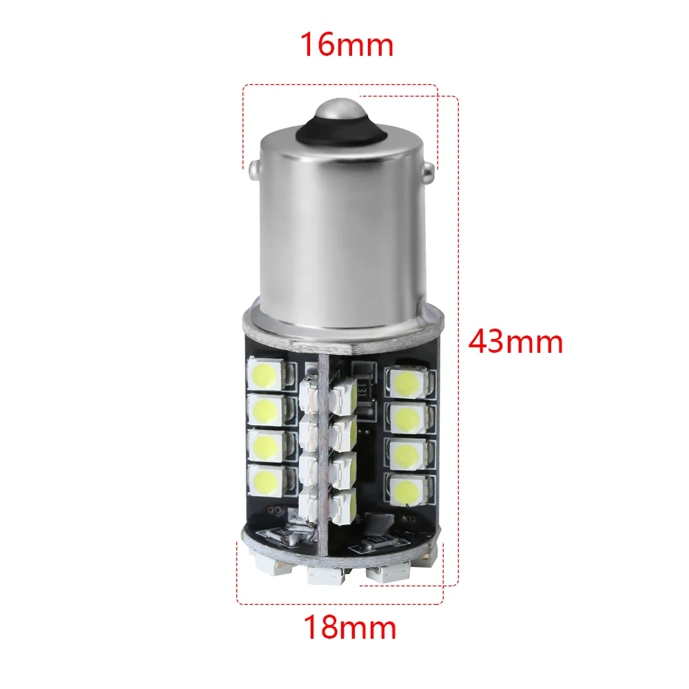 Супер яркий белый 12V 1156 BA15S 3528 SMD 44 светодиодный задний тормозной светильник Canbus без ошибок авто лампа