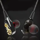 1 шт. Handsfree Dual Driver микрофон двойной блок стерео Бас Наушники для бега гарнитура сабвуфер 4 ядра наушники для Mp3 телефона