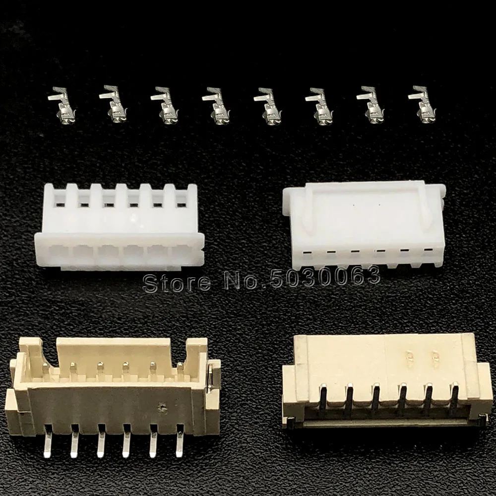 20 комплектов XH2.54 вертикальный 6p 6 контактный XH 2 54 мм Шаг SMD Штекерный