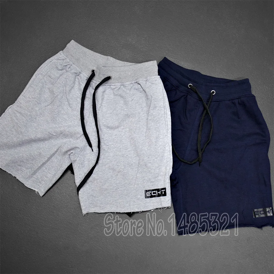 EEHCM брендовые хлопковые мужские шорты с вырезом 2017 Бодибилдинг Фитнес