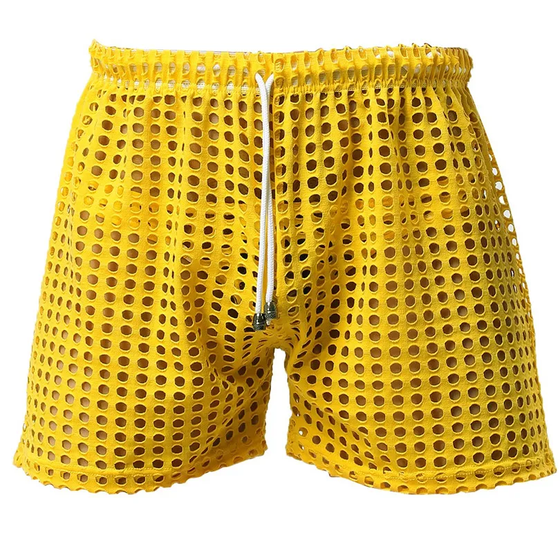 Женские сексуальные мужские шорты с вырезами на шнуровке повседневные свободные