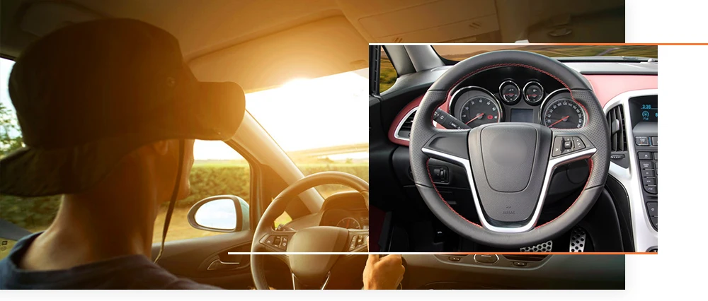 MEWANT черный чехол на руль из натуральной кожи для Opel Mokka 2012- Insignia 2008-2013 Astra(J) 2010- Meriva(B