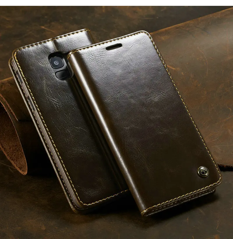 Чехол мне Магнитный кошелек чехол для телефона для samsung A8 A7 A6 Роскошные R64 кожаный флип чехол для Galaxy J4 J6 плюс J6 чехлы на сиденья