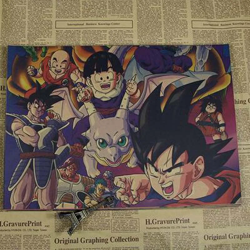Винтажный Ретро-постер к фильму постер dragon ball аниме постер настенный арт гостиная крафт-бумага наклейки на стену плакаты и принты - Цвет: 002