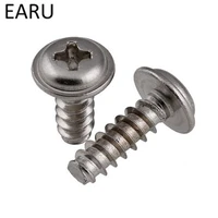 m2 6681012mm304 stainless steel phillips cross round pan head flat cut tail self tapping tapping screw bolt t din standardf