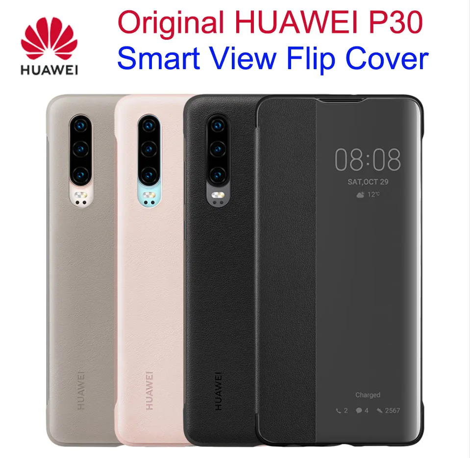 Чехол Funda со склада huawei P30 Pro оригинальный официальный кожаный флип чехол для