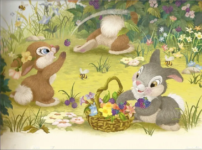 Картина на холсте для вышивки крестиком с животными 5d алмазная вышивка кроликом