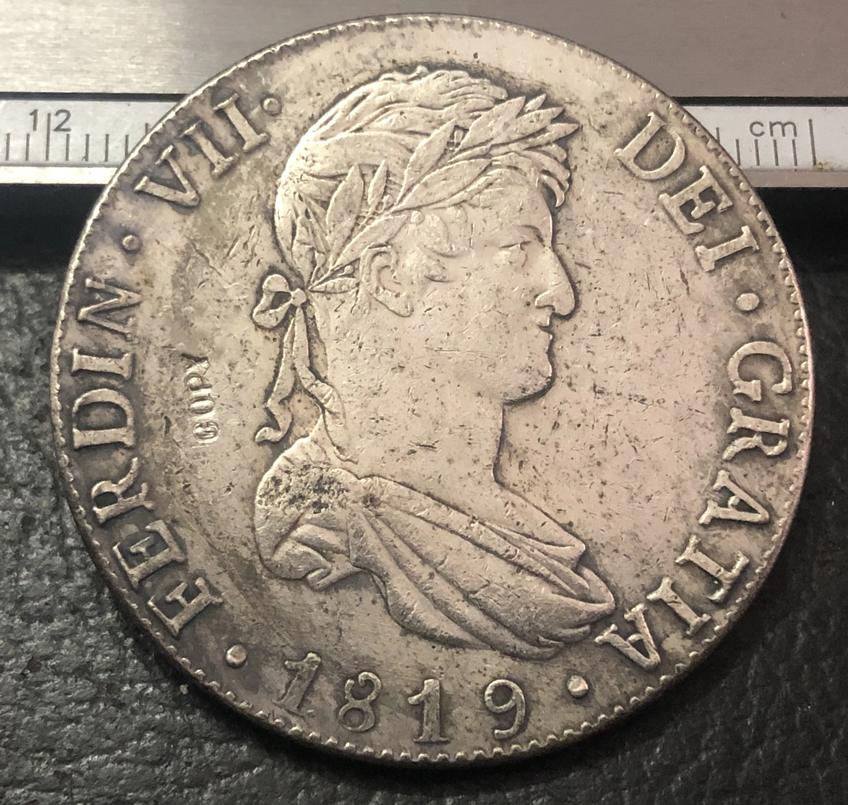 1819 (P.J) BOLIVIA Arms of Spain 8 Reales Fernando VII Посеребренная копия монеты|arm rest mouse pad|arm floatarm ubuntu |