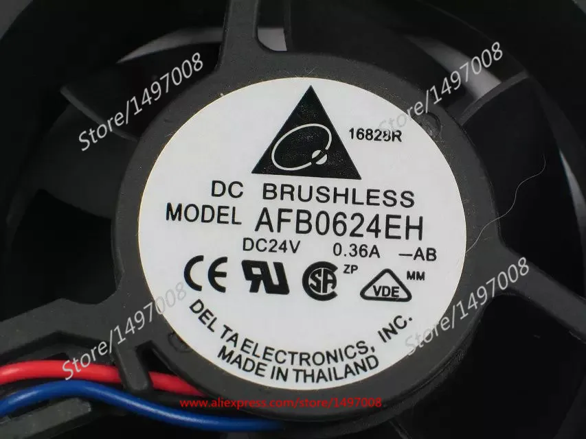 Delta Electronics AFB0624EH AB DC 24V 0.36A 60X60X25mm 3 жильный Сервер вентилятор охлаждения|square fan|server