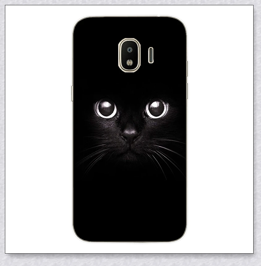black cat Силиконовый чехол для samsung Galaxy J2 J2 pro J250F милый мягкий чехол с принтом для samsung J 2 Pro J250F Чехлы бамперы - Цвет: black cat