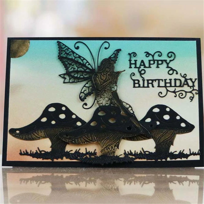 Eastshape Бабочка Ангел цветок феи Металл вырубка умереть для скрапбукинга ремесло