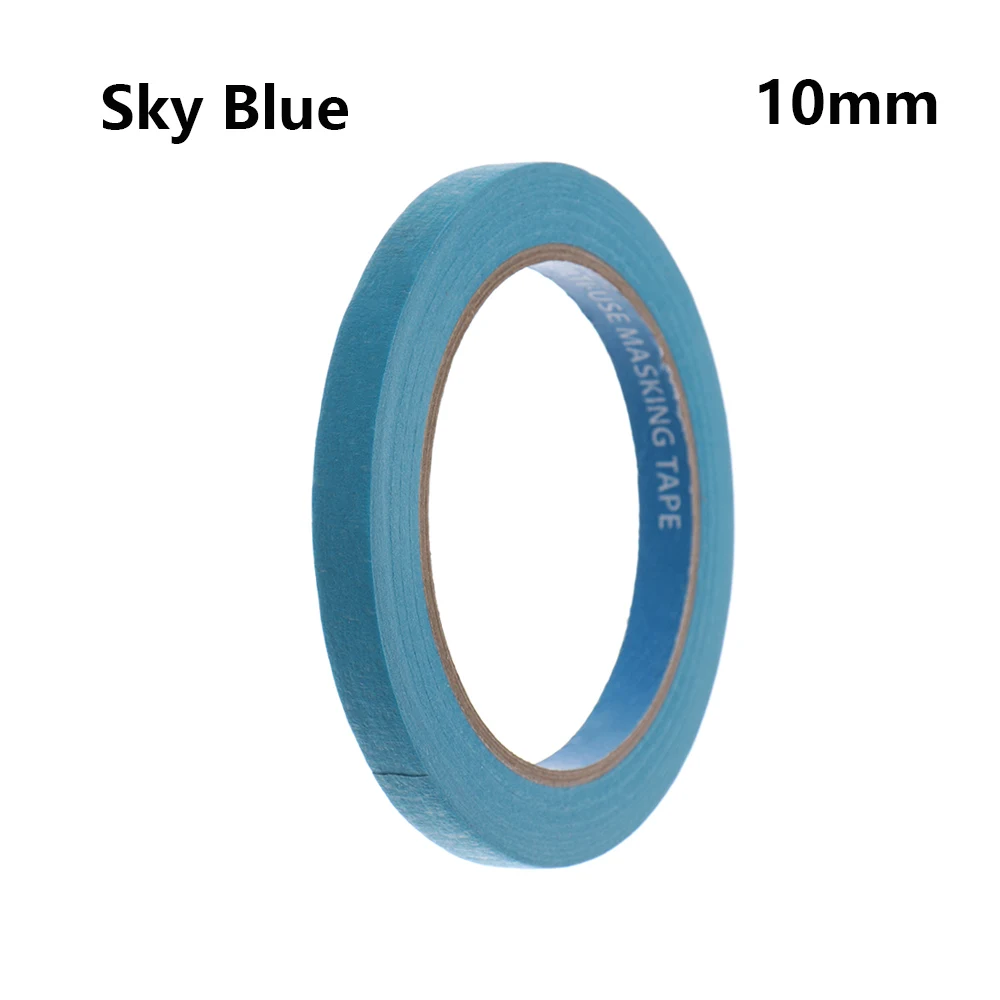 10mm - sky blue 30 м цветная Малярная клейкая лента, клейкая бумага для рисования, художественный декор, ремесло, универсальный автомобильный стикер, лента - Цвет: 10mm - sky blue
